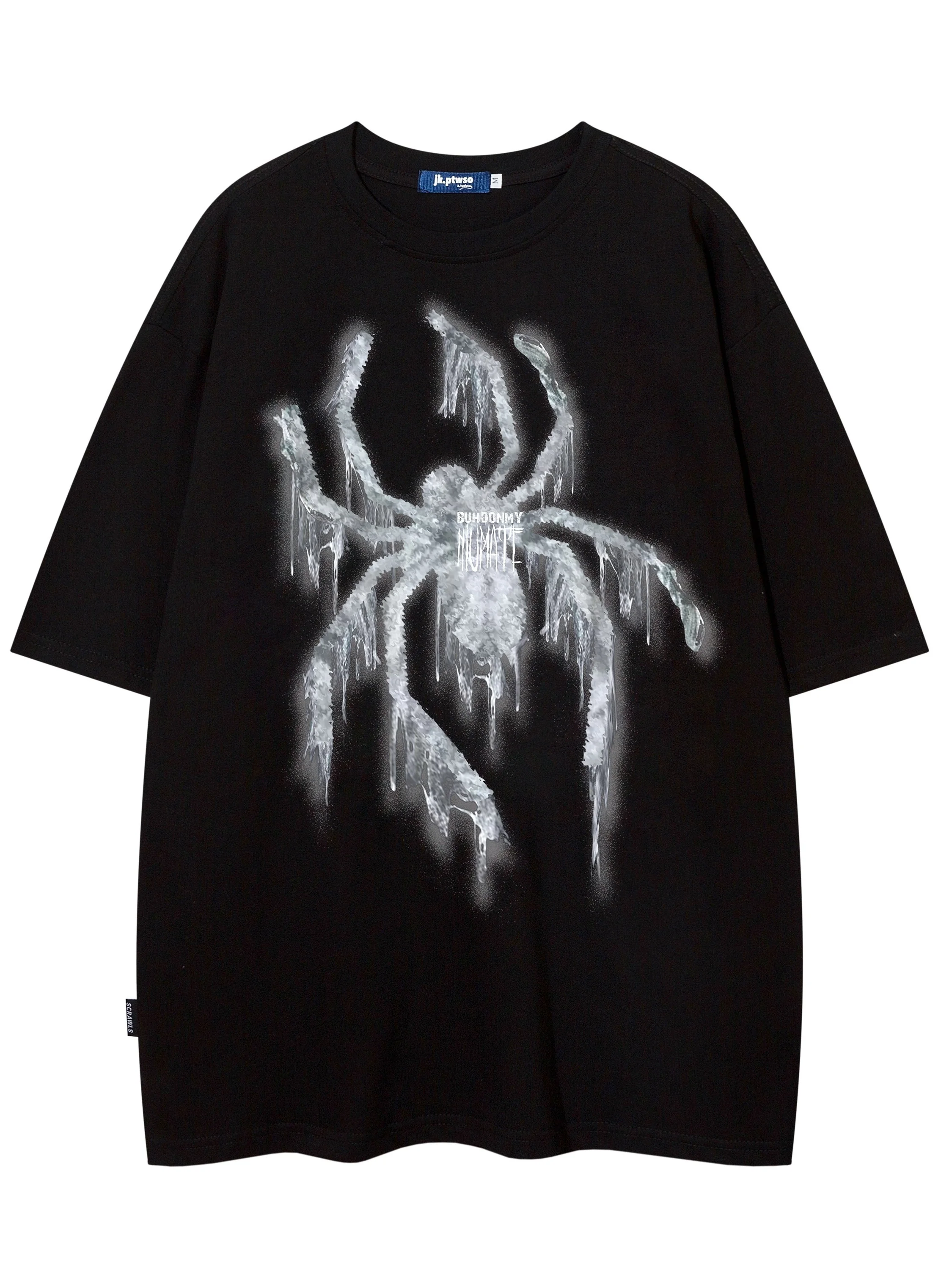 

Men's Trendy Casual Crew Neck Graphic T shirt With Exquisite Spider Prints Street Style For Summer Daily Wear