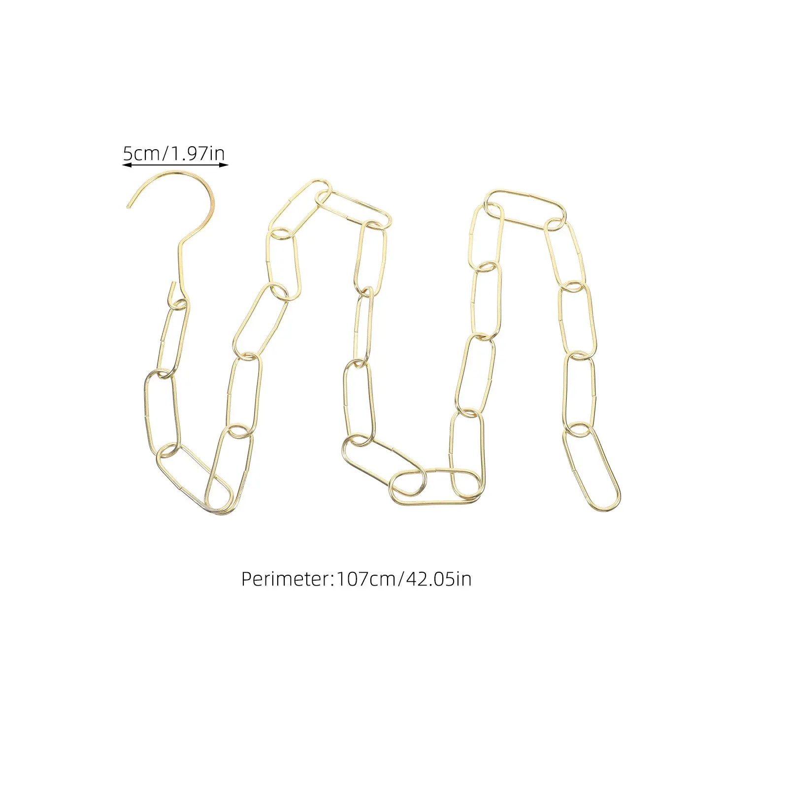 Clothes Display Iron Chain for Hanging with Hook Decorative Chains Heavy Duty Market Shop