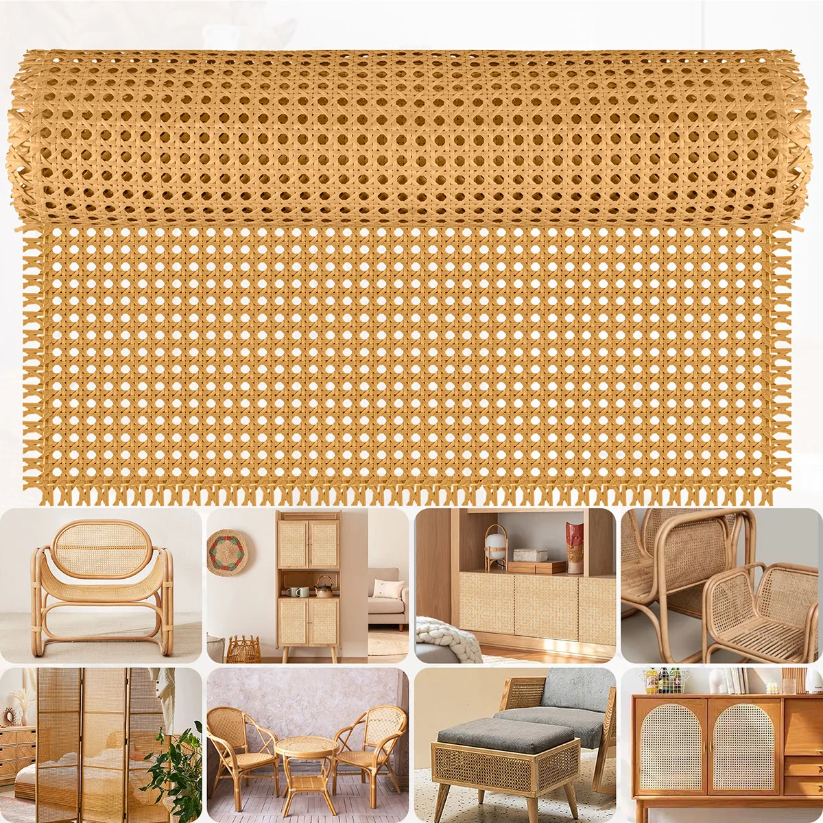 40cm/45cm/Wide DIY Rattan Cane Webbing Roll Wicker Sheet Outdoor Chair Table Furniture Repair Material Hot