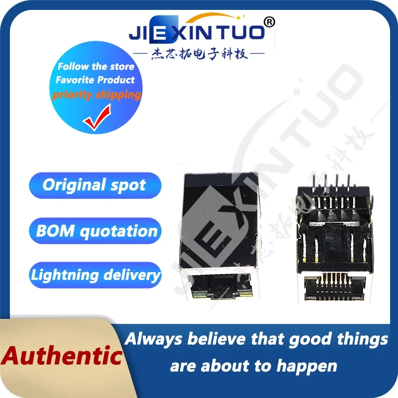 J0011D01BNL 553-1483 CONN JACK 1PORT 100 BASE-TX PCB 1 Port RJ45Through Hole 10/100 Base-TX, AutoMDIX