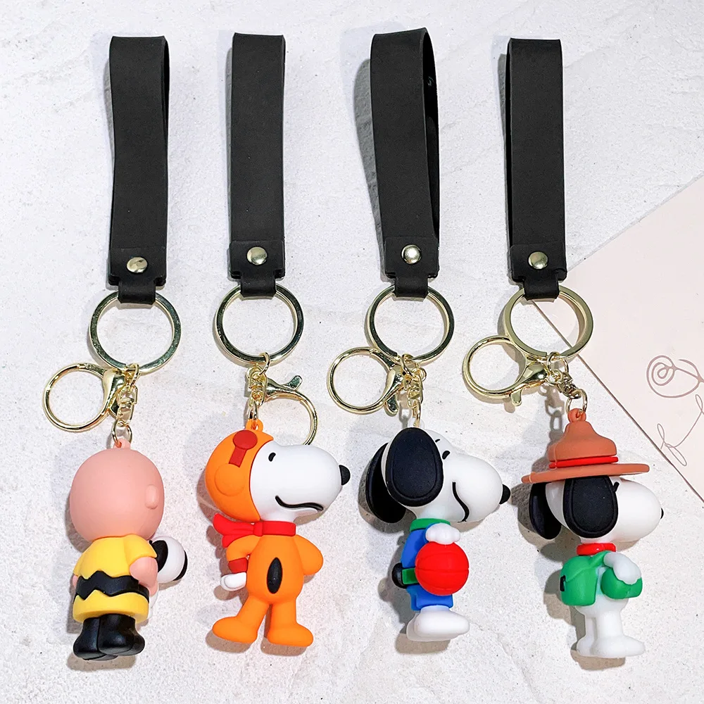 Charlie Cartoon Figure Keychain Bag Pendant Phone Ins Cute Epoxy Car Key Chain Decoration Key Ring Couple Pendant Birthday Gift image 5