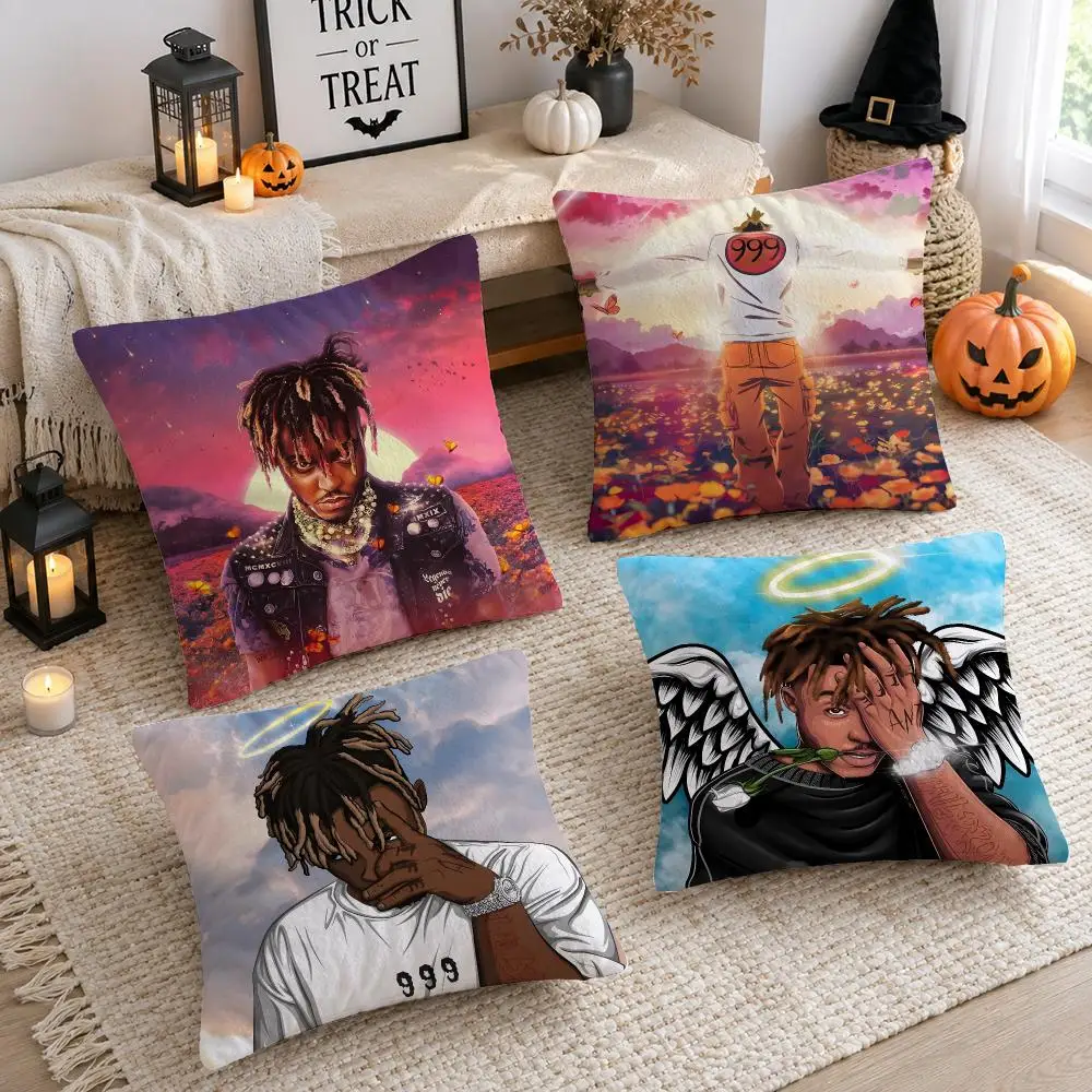 J-Juice The Party Never Ends W-WRLD Cushion Cover Plush Decorative Pillow Case With Hidden Zipper Cutecore Room Decor For Home
