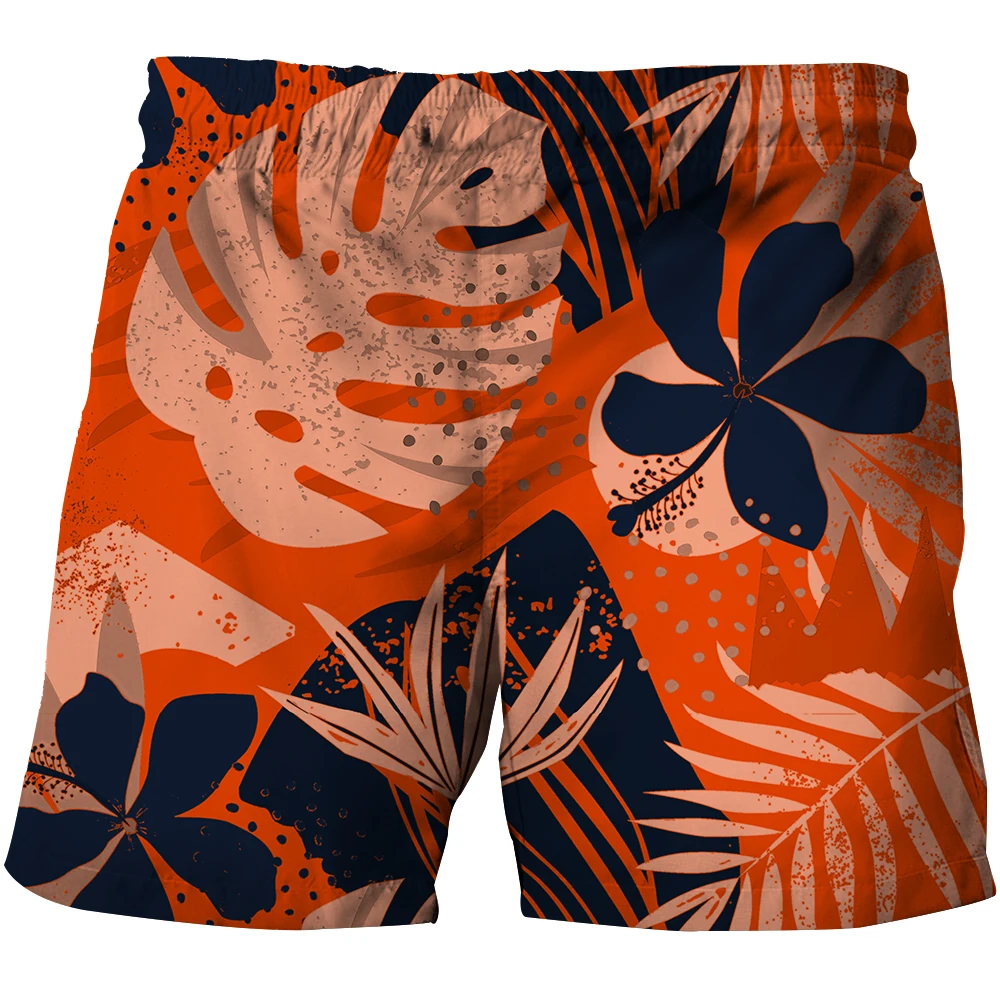 BHRIWRPY Plus Size Men\'s Sea Wave Graphic Print Shorts For Outdoor Sports Trendy Casual Board Shorts