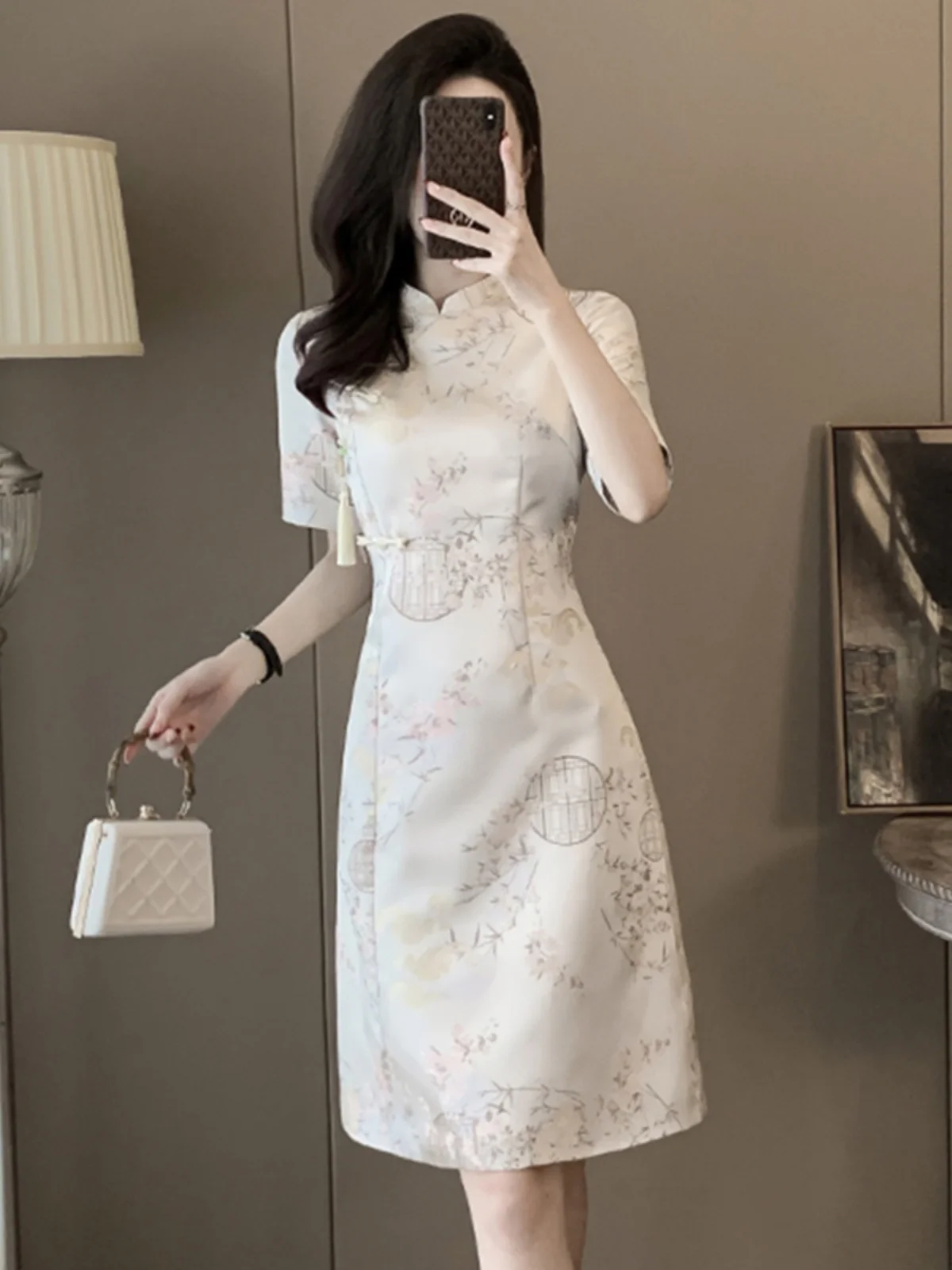 

New Chinese Style Small Size Women's Dress Summer 2026 Waist Cinching Slimming Improved Elegant Skirt