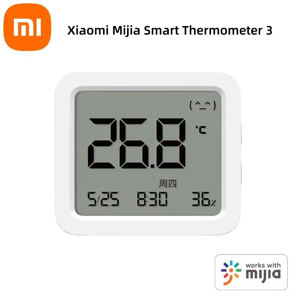 

Умный термометр Xiaomi Mijia 3, беспроводной термометр с Bluetooth и ЖК-дисплеем, высокоточный внутренний датчик температуры и влажности