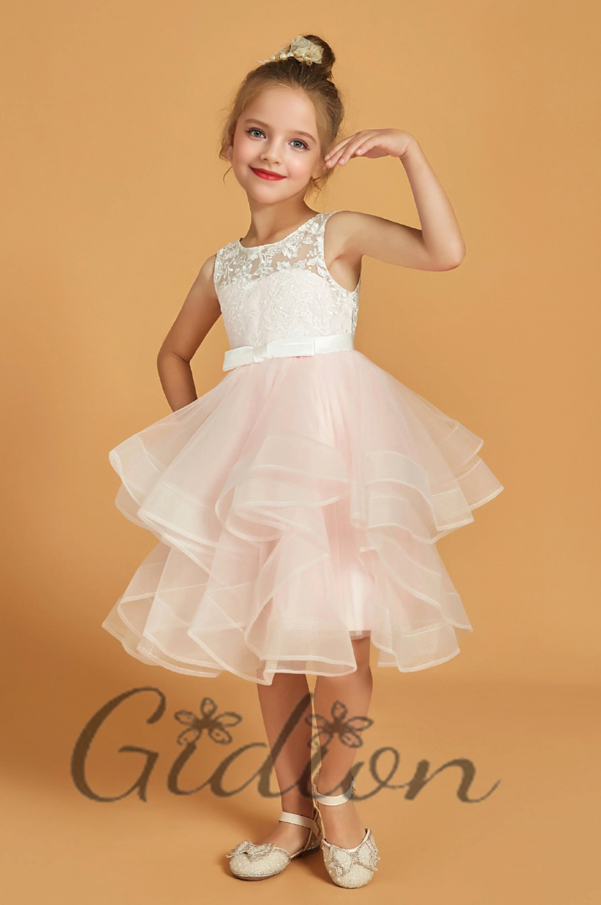 Charming Lace/Organza For Kids Flower Girl Dress Ceremony Pageant Wedding Birthday Evening Party Banquet Ball Celebration Event