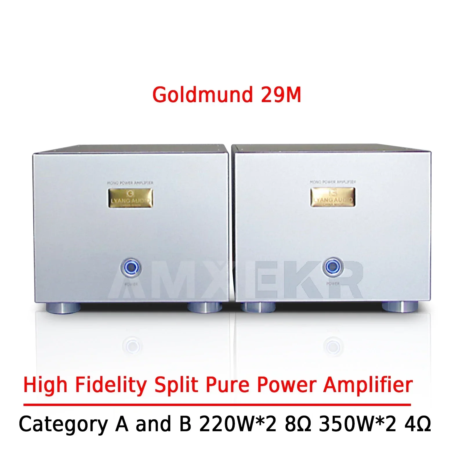 AMXEKR Goldmund G29M Pure Power Amplifier 350W*2 Class A and B Fever Hifi High-fidelity Split