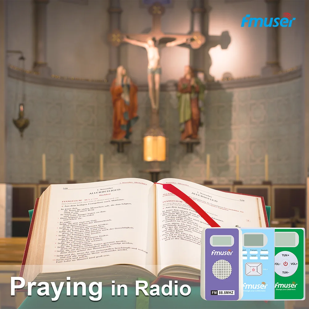 .FMUSER RAD Series Custom วิทยุ FM สำหรับคริสเตียนหรือโบสถ์สวดมนต์,International Conference,รักบี้เกม,เกมบาสเกตบอล