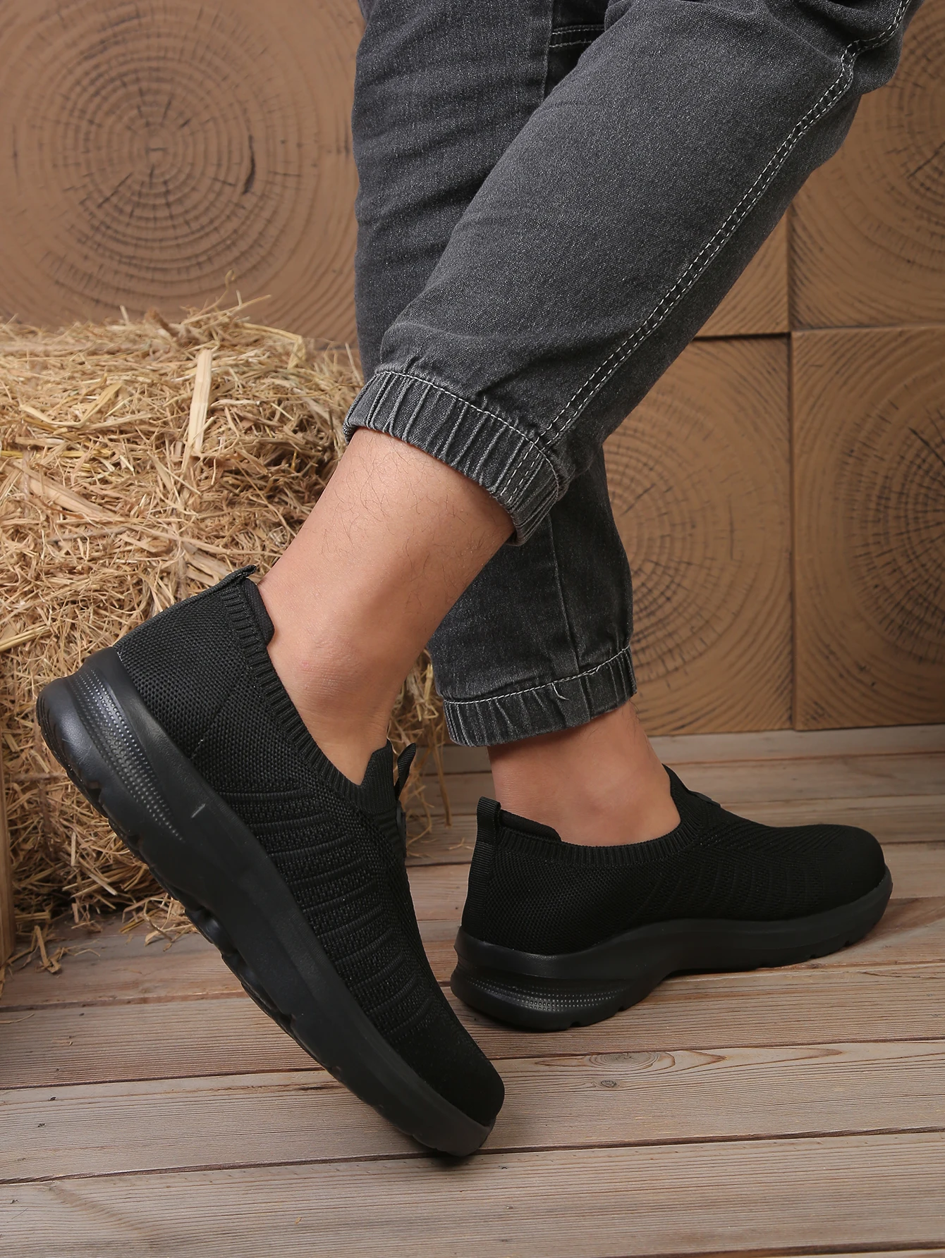 Herren Leichte Wanderschuhe Atmungsaktives Mesh-Obermaterial Gepolsterte Sohle Bequeme Freizeitschuhe für Männer – Detail 5