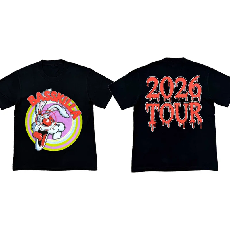 New Men che encore 2026 tour merch monster T Shirts T-Shirt Hip Hop Skateboard Street Cotton T-Shirts Tee Top US size F46