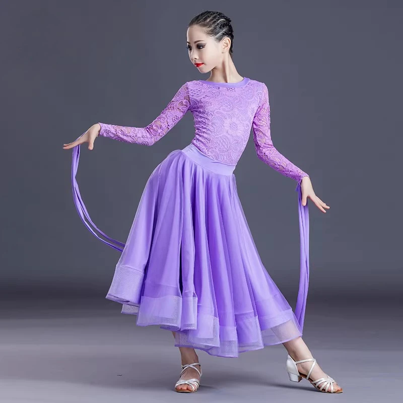 

Осенне-зимний костюм для современных танцев, детский и взрослый, с длинными рукавами, для выступлений вальса, национальный костюм для бальных танцев