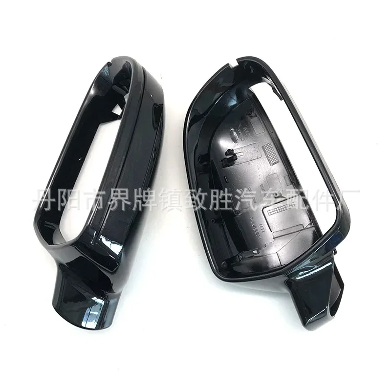 For Audi A4 B8 B8.5 Rearview Mirror Cover Carbon Fiber Pattern Water Transfer Printing Side Mirror Housing Cap Accessories