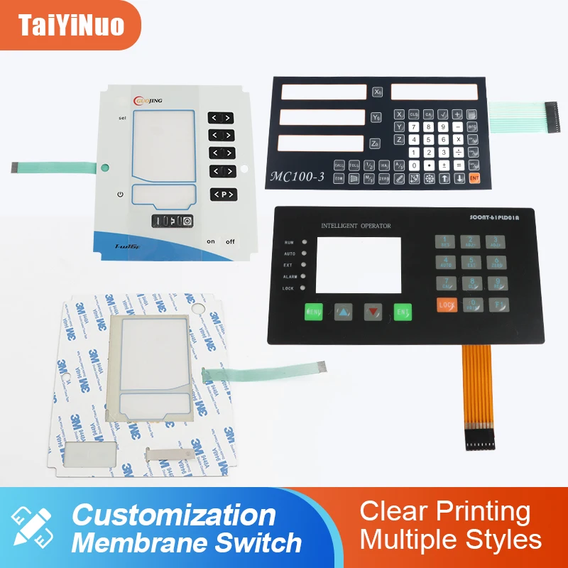 

Custom Matrix Array/Matrix Membrane Push Button Switch Flexible Membrane Keyboard Metal Dome Film Switch With FPC Circuit Cable