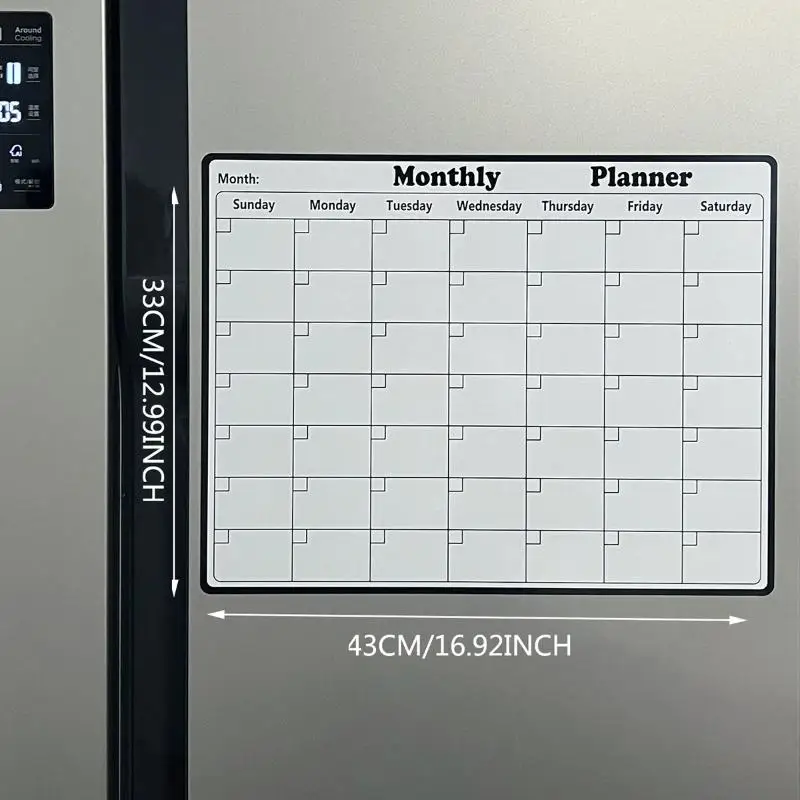 Versatile Monthly Planner For Refrigerator Stylish Magnetic Dry Erase Calendar Easy Kitchen Organization & Decor