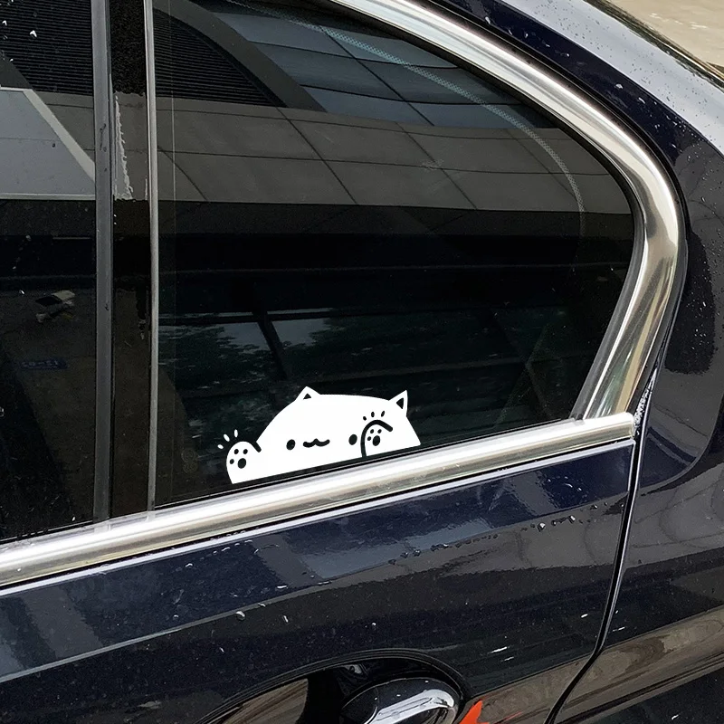 Funny JDM Cute Cat Vinyl Sticker Set Waterproof Decor For Car Bumper Window Motorcycle Fuel Tank Trunk