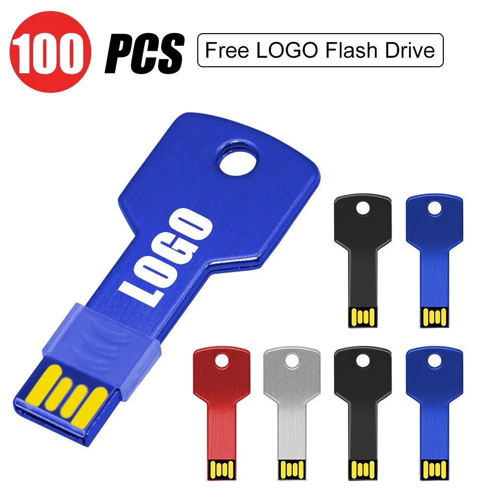 

100pcs/lot Free Logo metal USB Flash Drive 128GB 64GB 32GB 8GB 4GB memory Flash USB Stick pen drive 128mb 512mb PenDrive 2.0