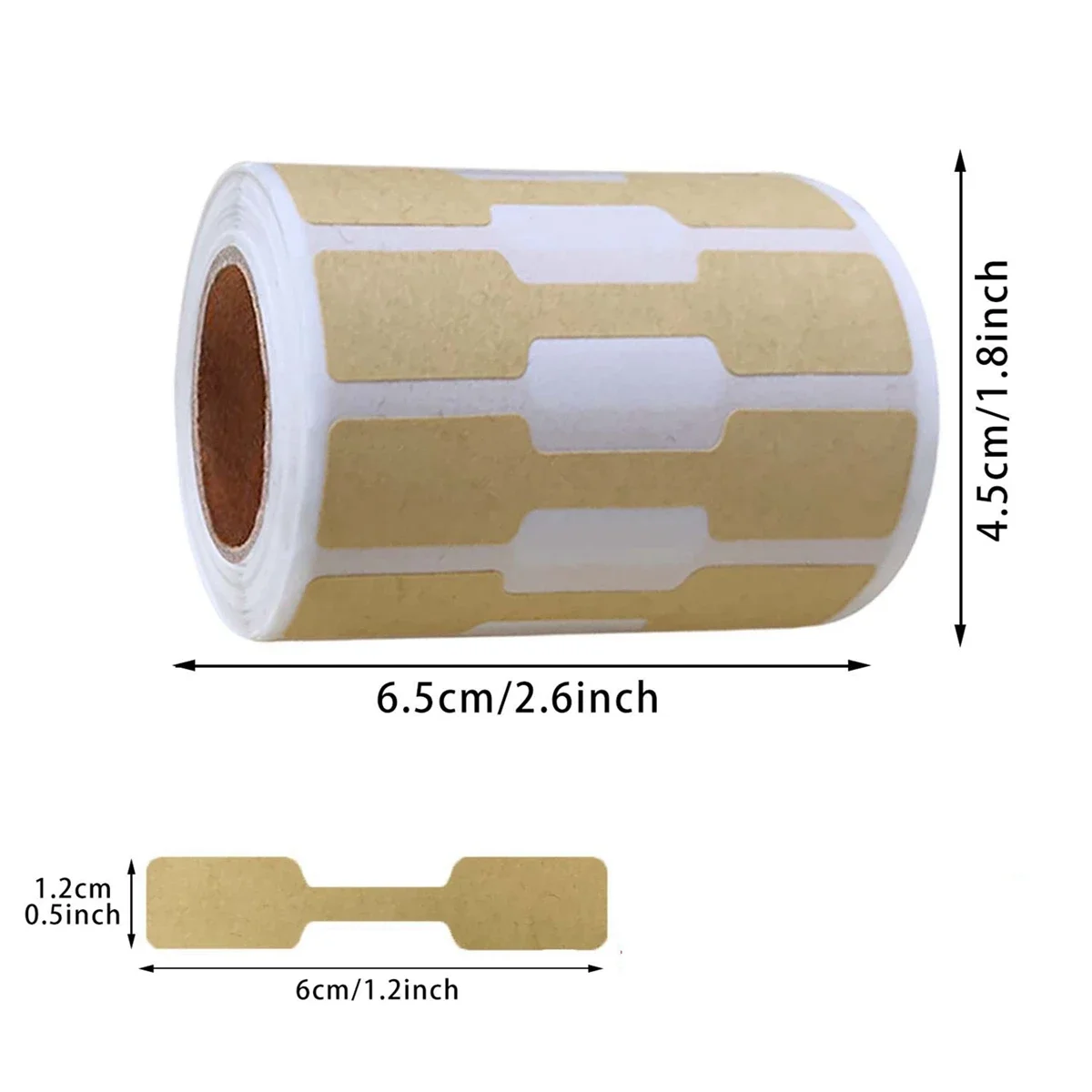 500PCs/Roll Price Stickers Jewelry Price Tags Self Adhesive White Blank Sticker Kraft Paper Ring Necklace Earring Price Label image 5