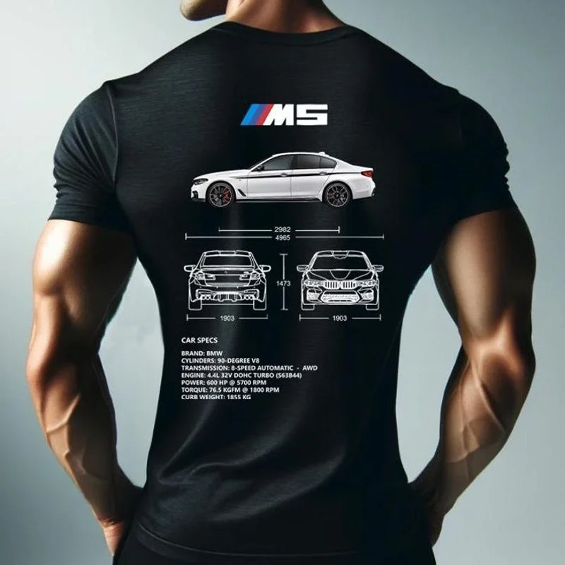 الرجال الصيف دراجة نارية Bmw M3 F80 تي شيرت للرجل هدية ومحبي السيارات الجولة الرقبة التجفيف السريع امتصاص العرق تيز
