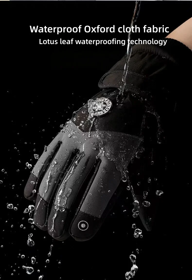 

Winter Skiing Gloves Waterproof Windproof Warm Fleece lined Thickened Non-slip Touchscreen Compatible Cycling Outdoor Gloves