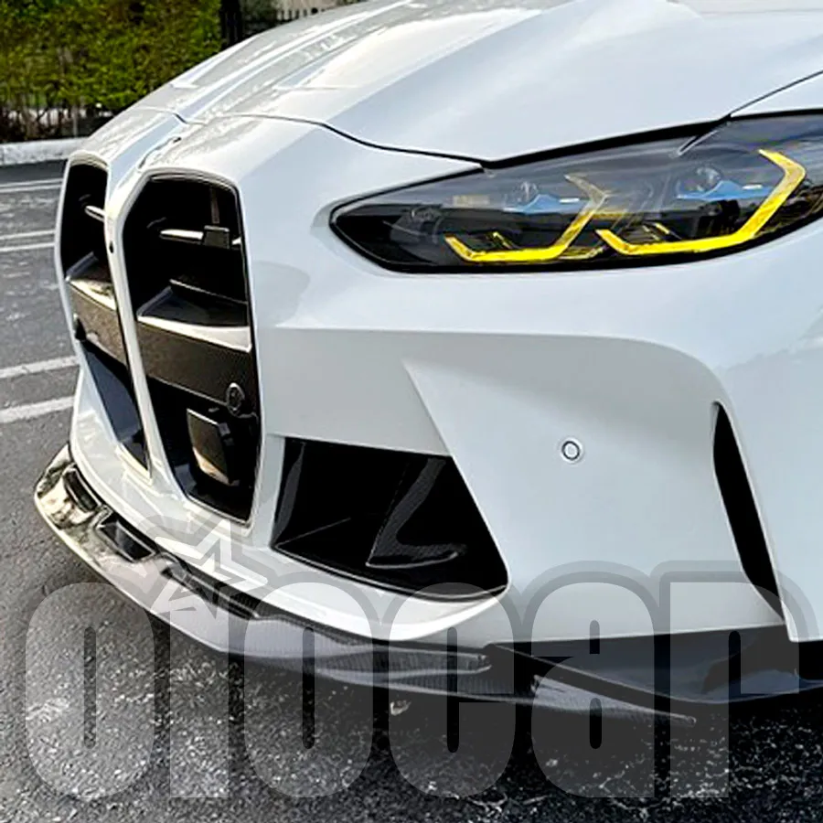 

Спойлер переднего бампера oiomotors STR Style из сухого карбона для BMW G80 M3