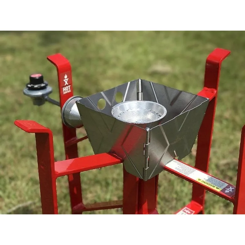 Stainless Steel Wind Blocker for Camping Stove Outdoor Cooking Wind Guard | Flame Shield for Propane Cooker