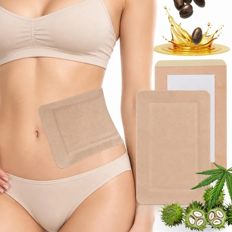 Disposable Castor Oil Pack Self-Adhesive Navel Stickers Seepage Resistant Belly Button Protectors for Castor Oil Therapy Patches