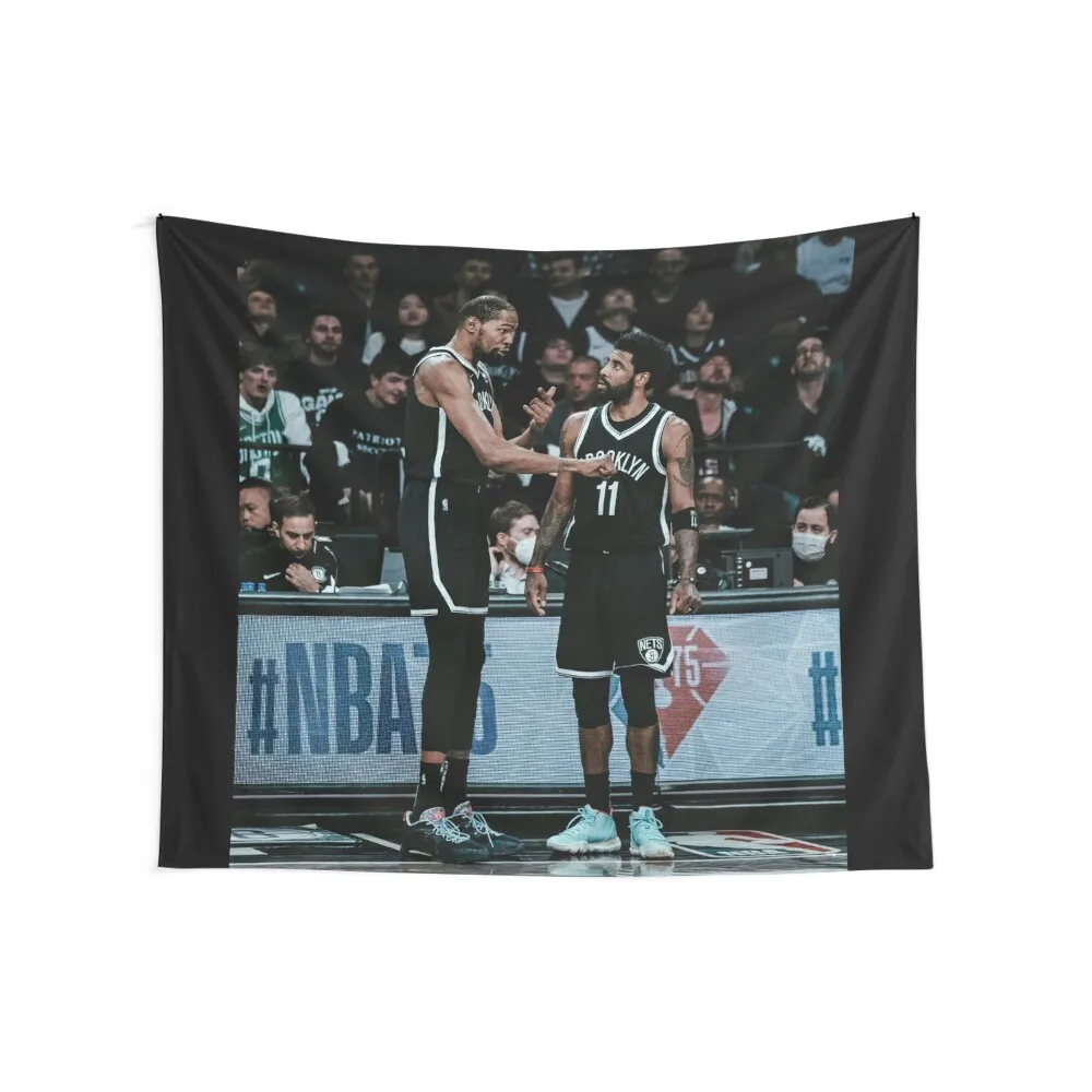 Dou Team Kevin Durant and Kyrie Irving Tapestry Tapete For The Wall Decoration Wall Tapestry