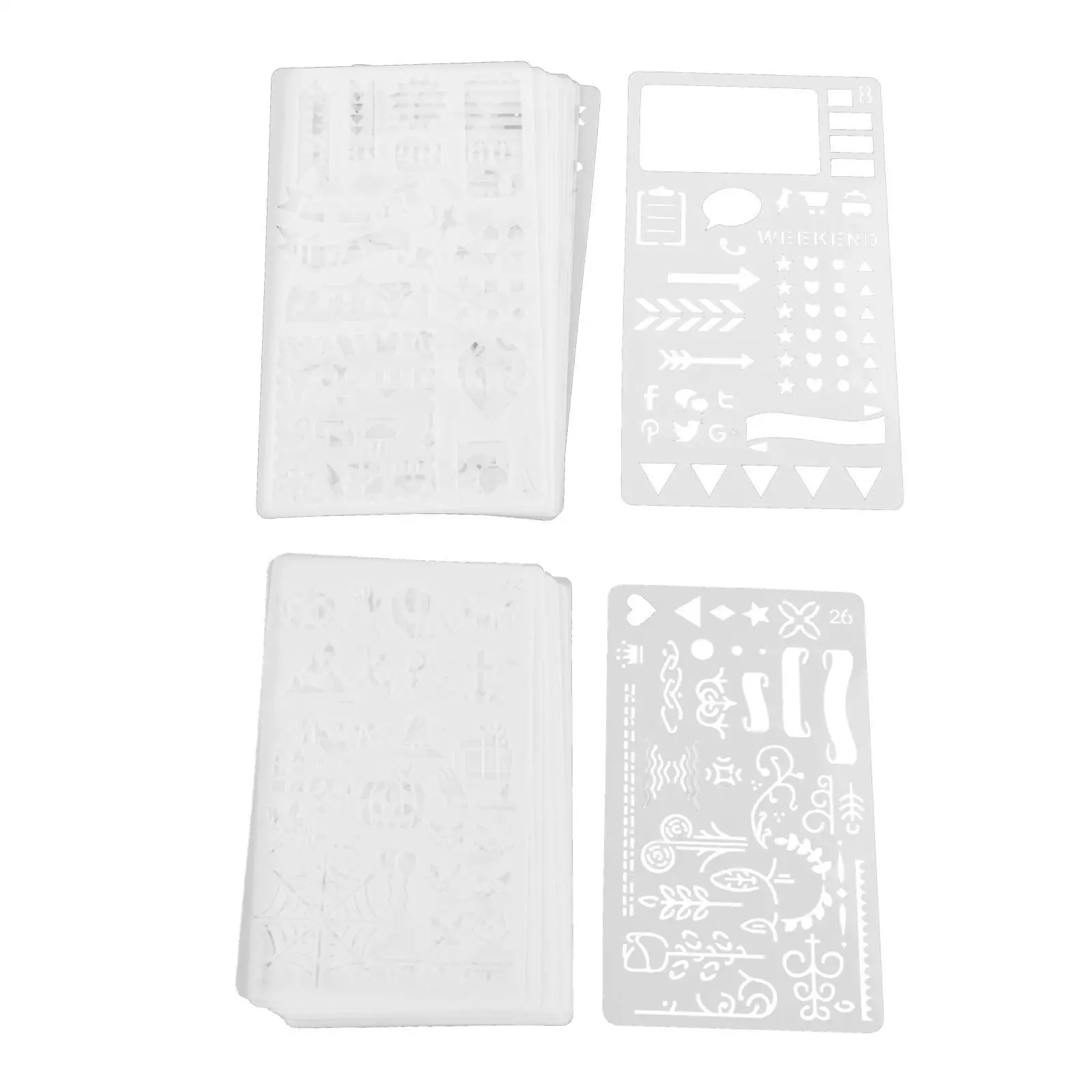 Jornal Stencil Set for Diary, modelo de desenho para Chalkboard Planner Decoration