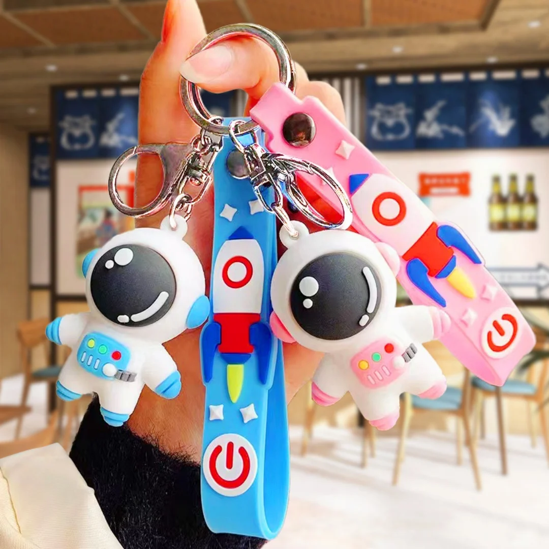 300pcs Cute cartoon 3D three-dimensional PVC keychain customized soft rubber keychain car pendant doll small gift