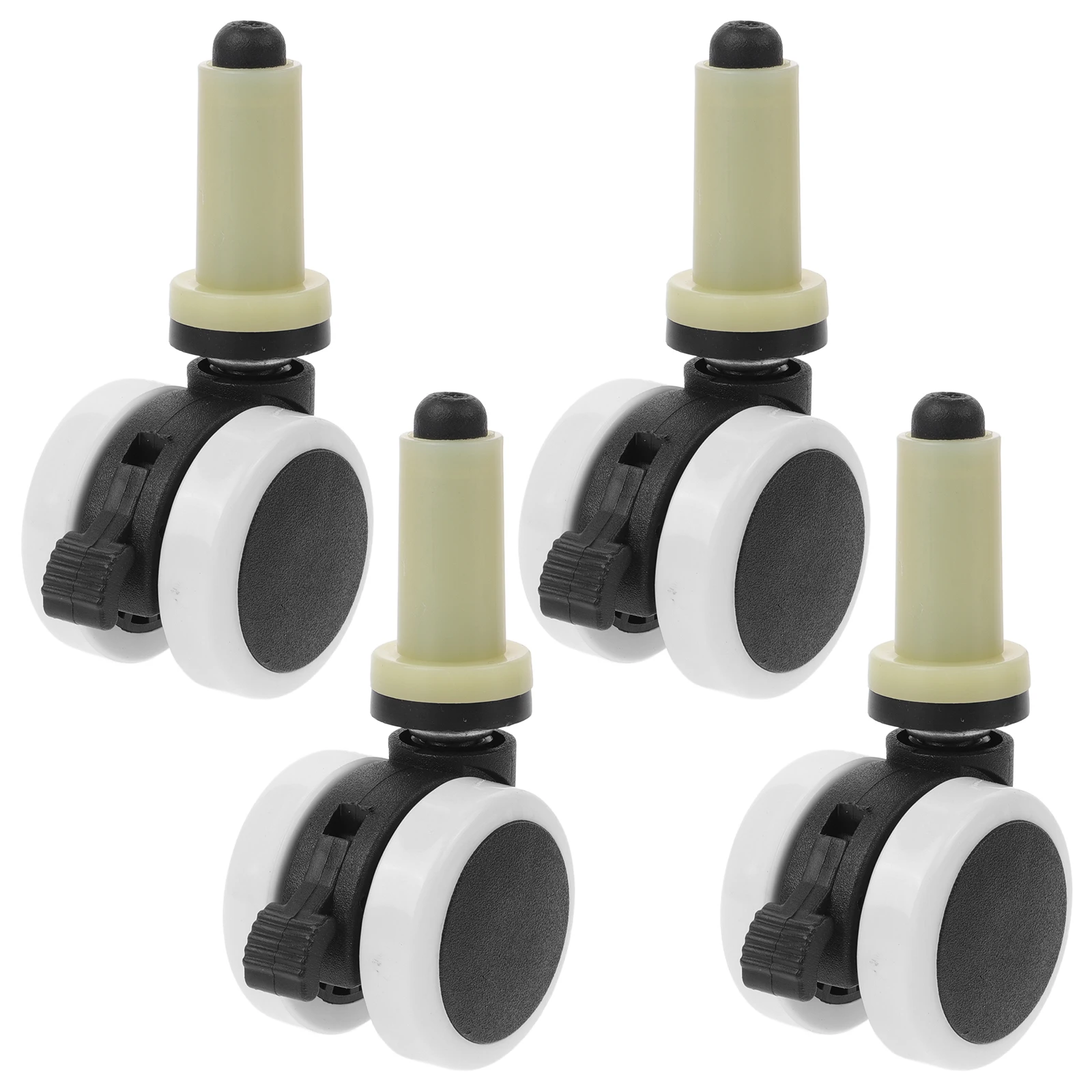 

4 Pcs High Chair Wheels Caster Replacement Heavy Duty Plastic Material Universal Design Easy Movement Compatible Most Chairs