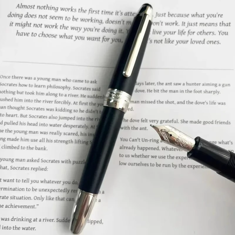 2025-nuovo-mb-146-162-nero-blu-clip-penne-stilografiche-07mm-ricarica-mon-penna-gel-kawaii-carino-per-ufficio-scolastico-affari-scrittura-regalo