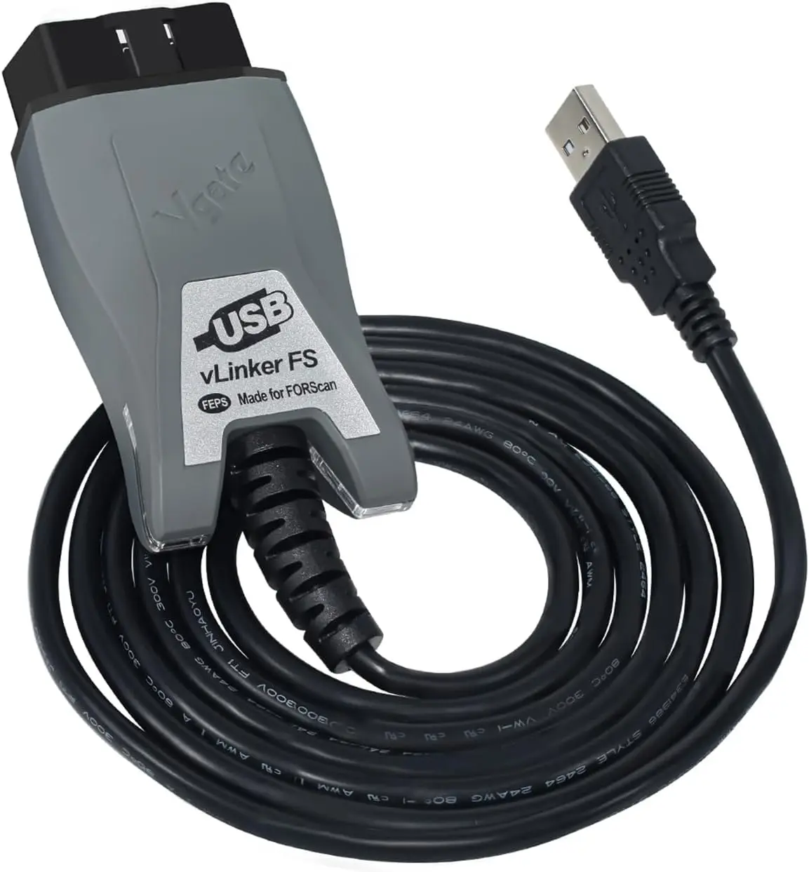 

VGATE FS USB OBD2 Adapter for HS/MS-CAN Auto Switch, Wire OBD2 USB FORScan Diagnostic Tool