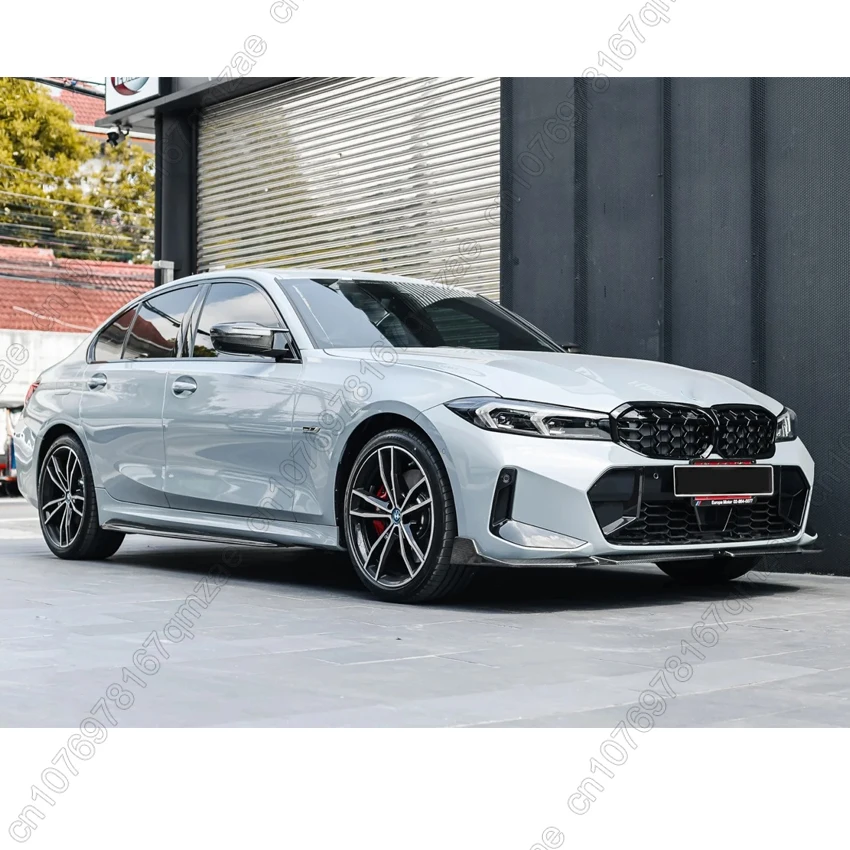 الجبهة حافة مصد السيارة المفسد الفاصل الناشر عدة غطاء حماية لسيارات BMW 3 Series G20 G21 M LCI 320i 325i 330i 320d M340i 2022-2024 #3