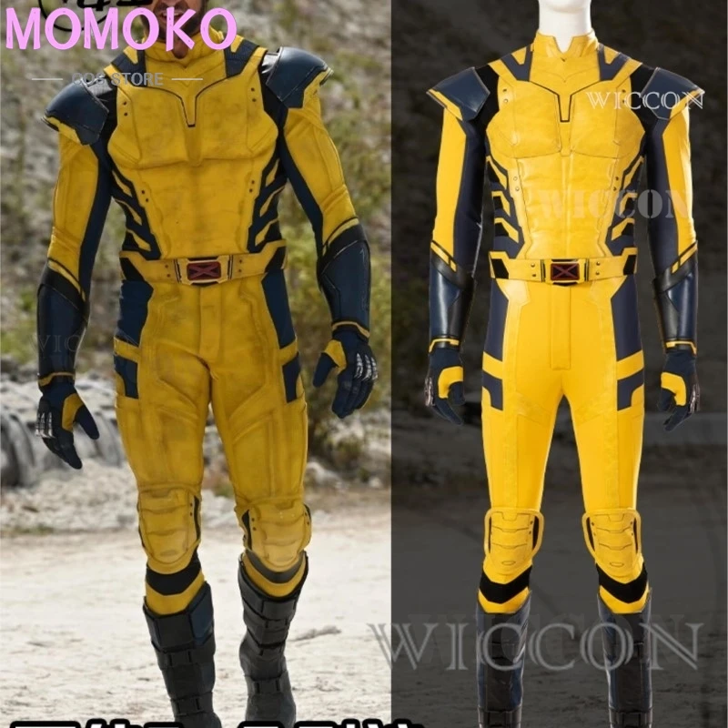 New Movie Wolverine Cosplay Costume Mask Jumpsuit Vest Gloves Belt Wolf Steel Claw Handsome Suit For Men High Quality Made