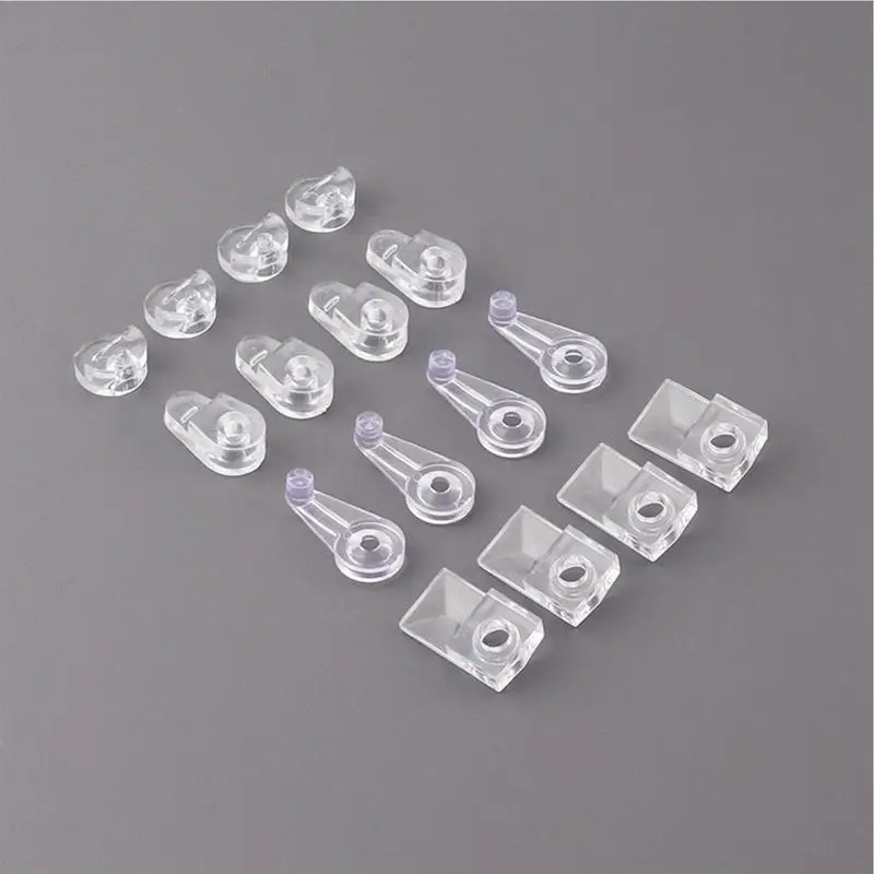 Glass Retainer Clips 100X Mirror Cabinet Clips Non-Slip Installing Bracket Clear Retainer Fasteners Kit For Fixing Cabinet Doors