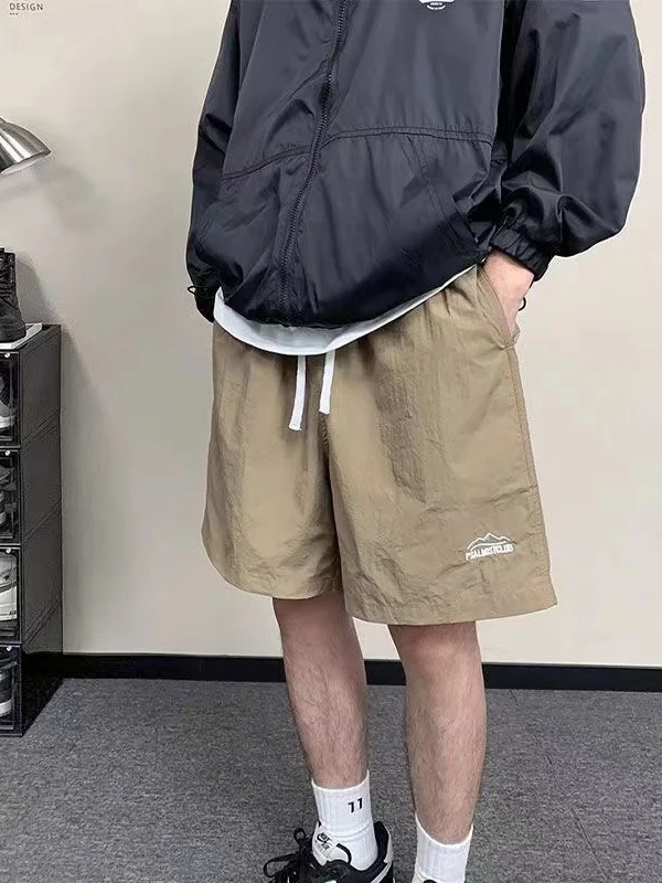 

Qui Dry Спецодежда orts Мужские летние легкие дышащие свободные повседневные спортивные прямые брюки длиной пять четвертей