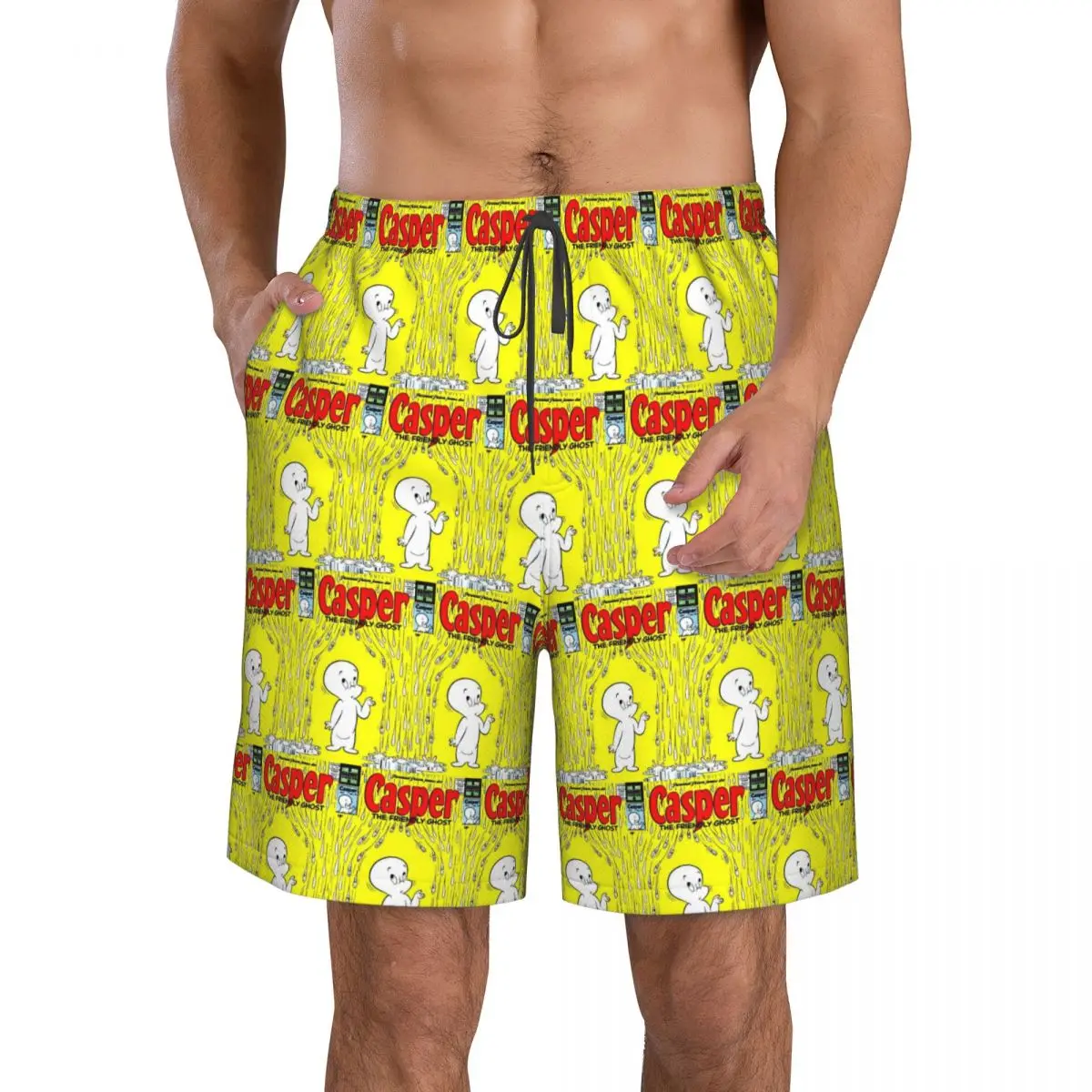 

Пляжные шорты The Friendly Ghost Casper, повседневные быстросохнущие летние мужские брюки для плавания