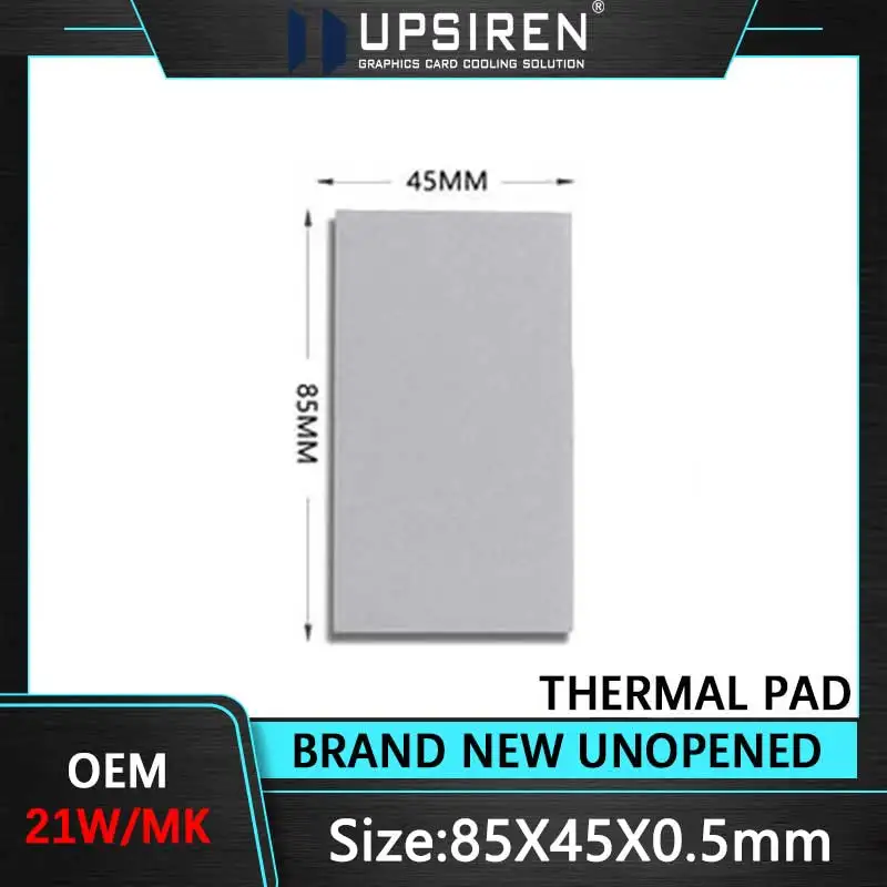 UPSIREN OEM 21W 열 패드 실리콘 석고 열 패드 CPU GPU 물 냉각 매트 85x45mm 고품질 방열판 냉각 패드