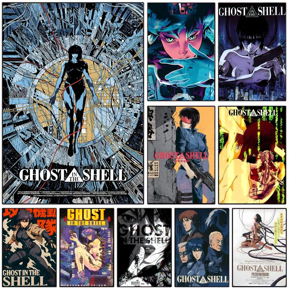 Cyberpunk-Anime G-Ghost in the Shell Poster Moderne Heimdekoration Innendesign & Zeitgenössische Wandkunst-Kollektion
