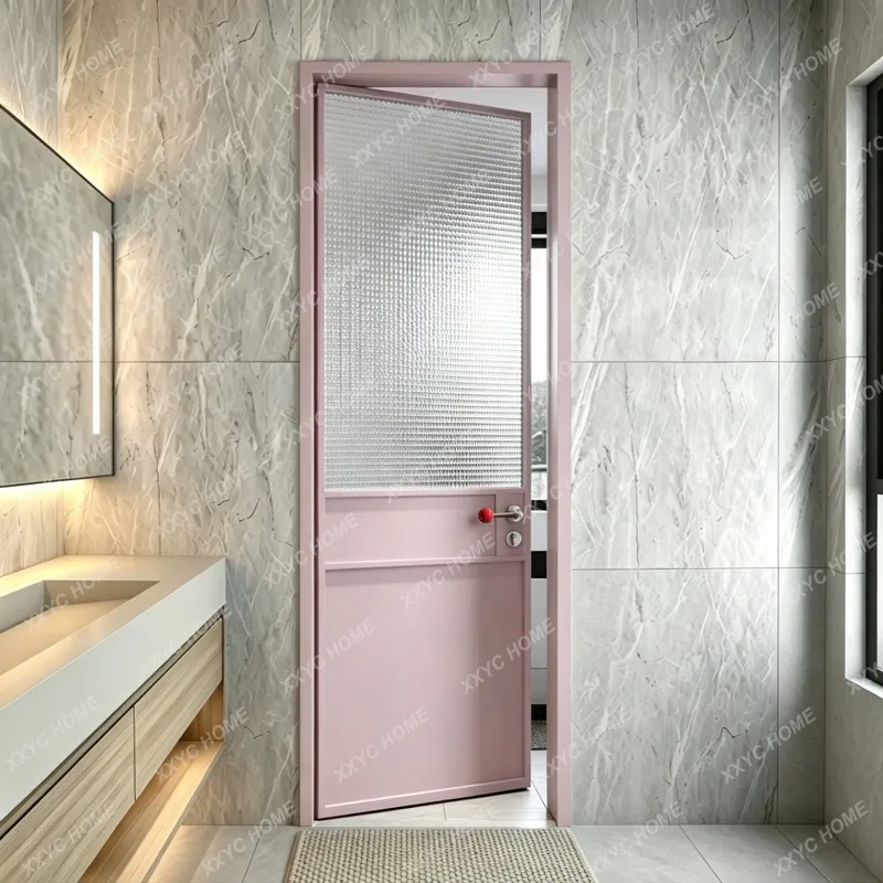 XXtoilet door aluminum alloy kitchen glass bathroom door toilet toilet door customization
