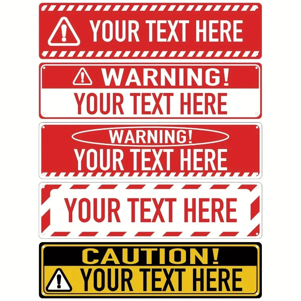 Personalized Vintage Aluminum Street Sign Custom Warning Caution Outdoor Wall Art Decor Gift