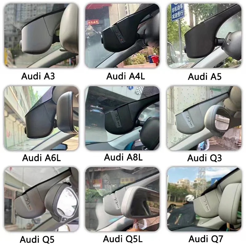 For Audi A3 A4 A5 A8 A2 Q3 Q5 Q7 Q2 S3 S5 RS3 2016-2019 4K Dash Cam for Car Camera Recorder Dashcam WIFI Car Dvr Recording