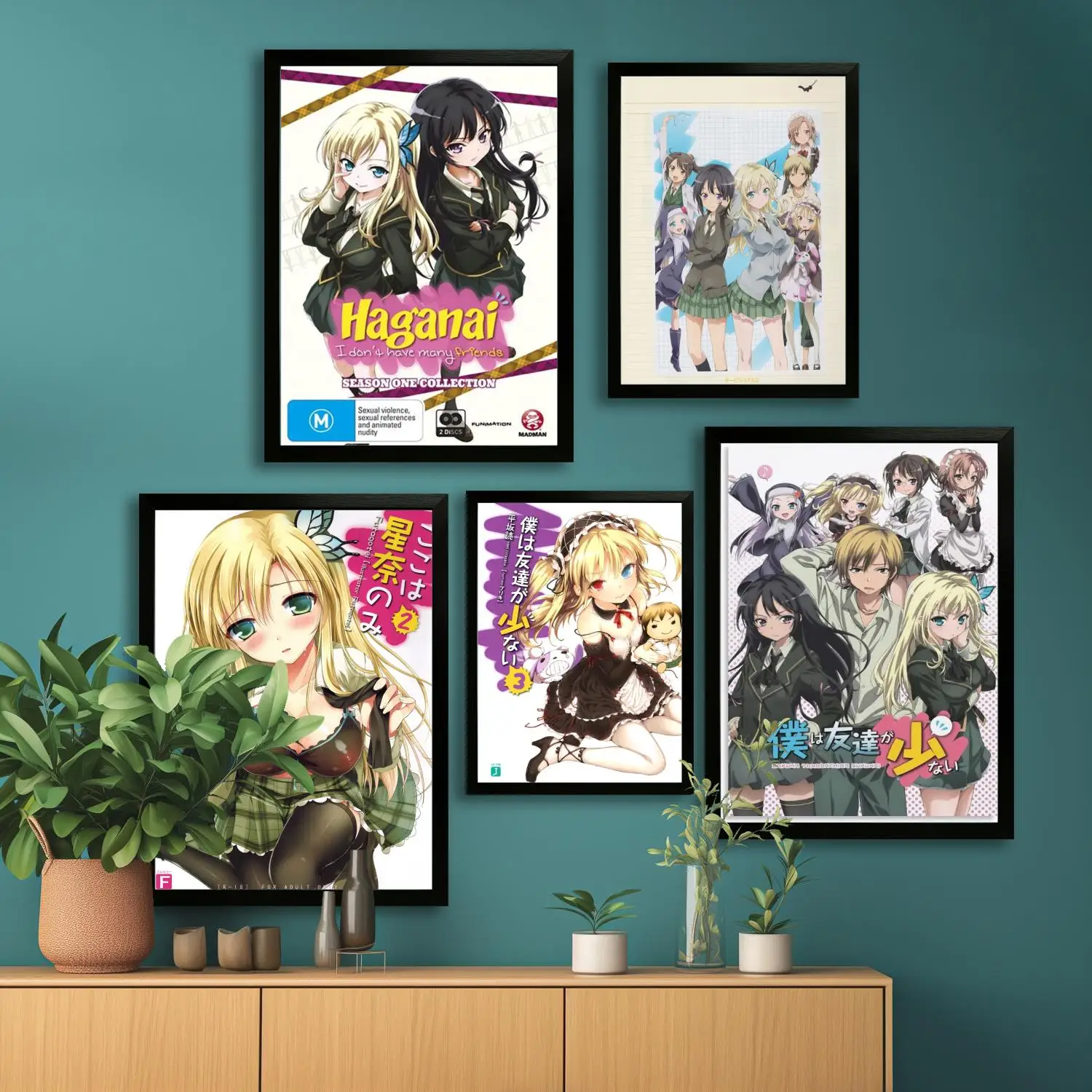 haganai Canvas Art Poster, Wall Art, Picture Print, Modern Family, Bedroom Decor, Posters,Decorative painting