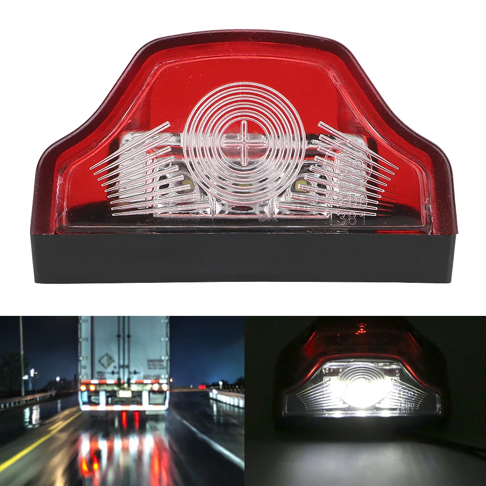 

Водонепроницаемый для грузовиков, грузовиков, прицепов, белый цвет, автомобильный номерной знак, светильник 3, автомобильные лампы с номером, автомобильные аксессуары, 2 шт., 12-24 В