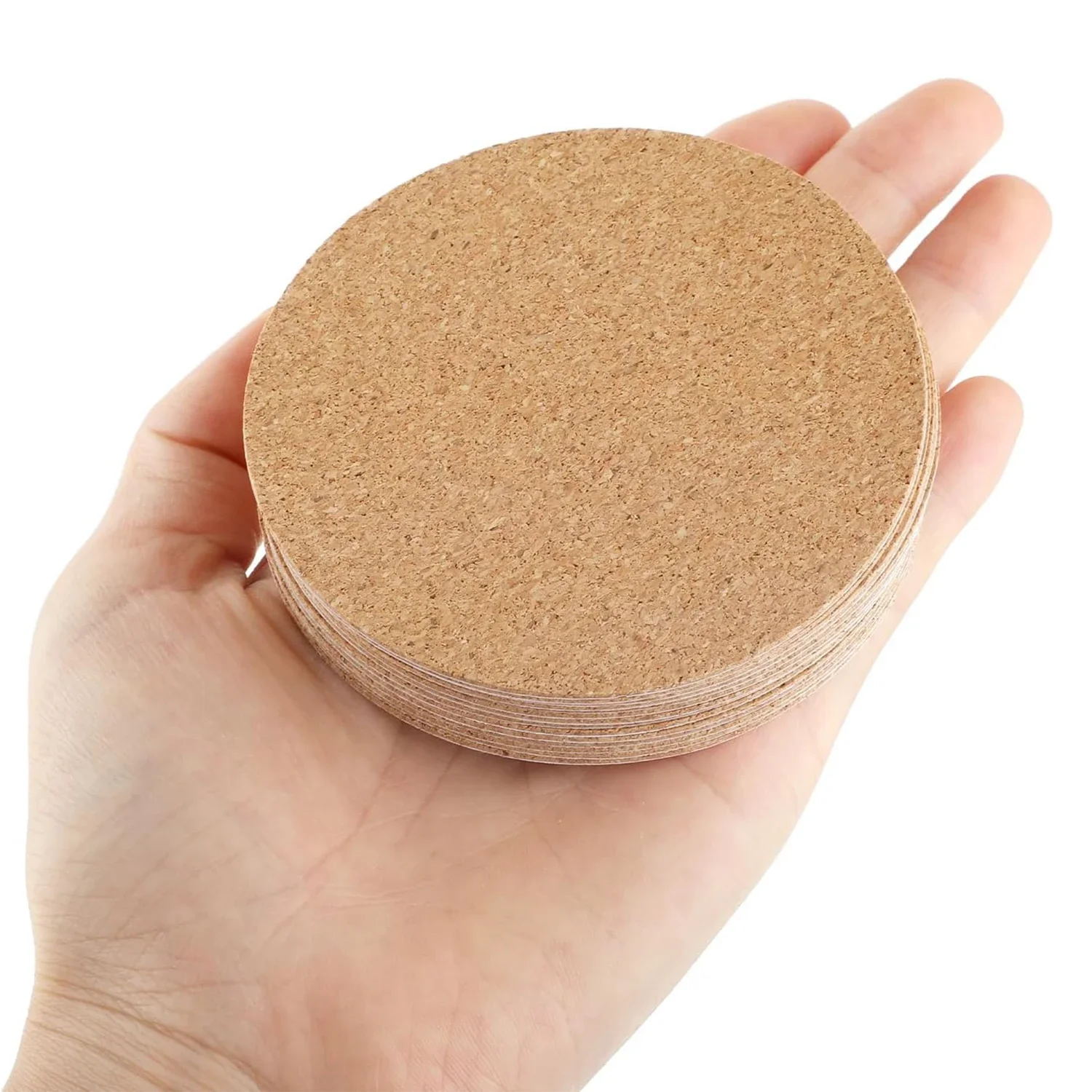 20–60 Stück selbstklebende Korkplatten für DIY-Untersetzer, runde Rückseite, Korkfliesen, Matte, Korkuntersetzer, Korkrücken für Wanddekoration, Kunsthandwerk – Detail 12