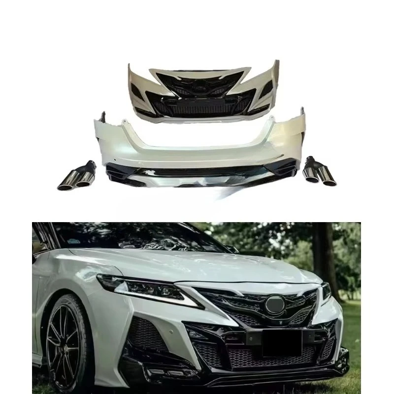 

Maictop Car Accessories Facelift Front Rear Bumper Grille Bodykit 2018-2020 Modified to Kahn Body Kits Auto Parts / for Camry 70