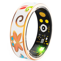 Enamel Smart Ring Heart Rate Blood Pressure Health Monitoring Outdoor Sport Fitness Tracker Waterproof Bluetooth Bracelet Rings