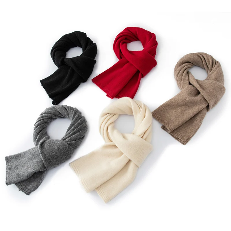 Autumn And Winter New Cashmere Knitted Scarf Female Joker Warm Decorative Wool Neck Scarf Shawl