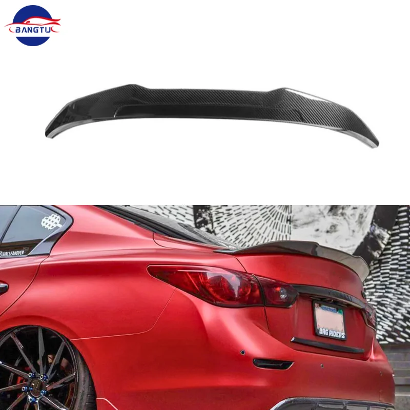 

Car Spoiler for Infiniti Q50 Q50s 2014-2022 PSM Type Rear Trunk Wing Spoiler Lid Real Carbon Fiber Spoiler