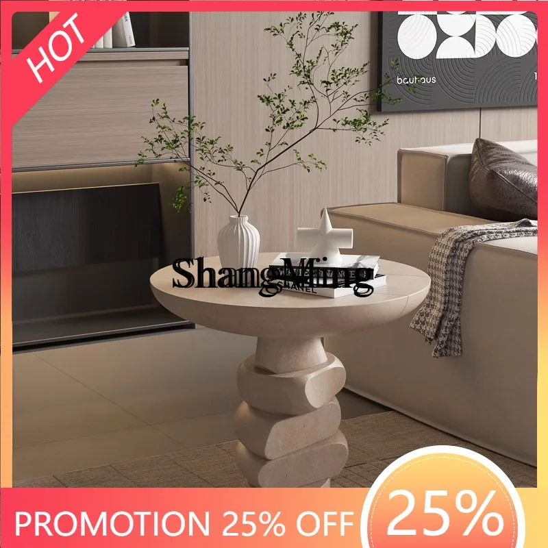 

CL side table floor ornament creative living room minimalist rotating coffee table storage decoration